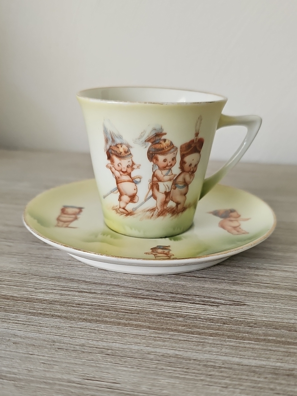 Royal Rudolstadt Vintage Rose O'Neil Kewpie Teacup and Saucer